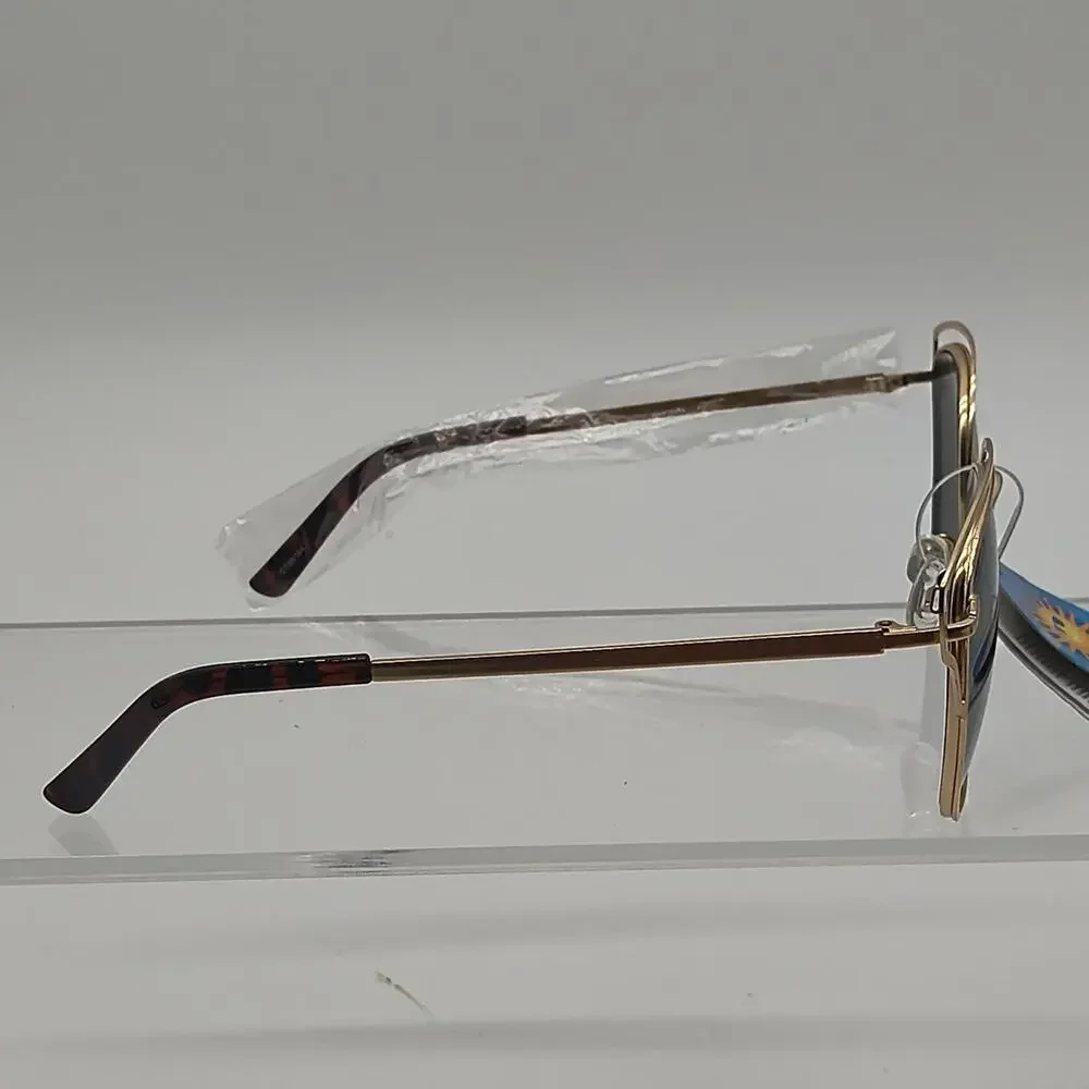 327 gold metal frame sunglasses